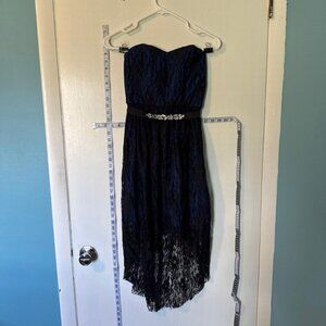 Hi_ low strapless dress